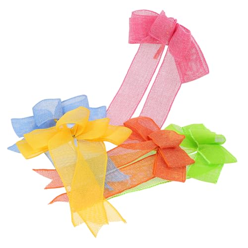 HEALLILY 5 Rustikale Schleifen Aus Bändern: Party-Dekorationen Zum Schulanfang, Handgefertigtes DIY-bastelzubehör, Bauernhaus-Schleifen-Ornamente Für Kränze Und Wanddekoration, 18 X 25 cm von HEALLILY