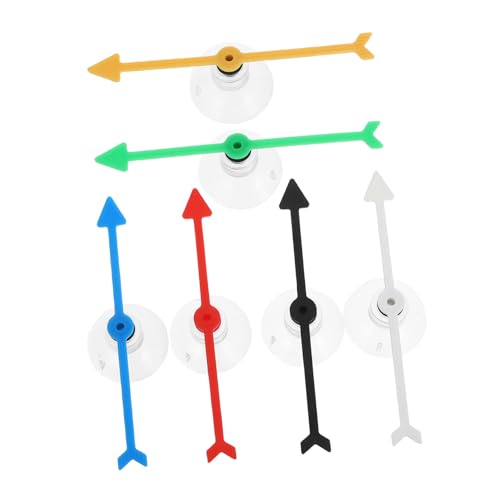 HEALLILY 6 Stück Teiliges Rotationspfeil Spielset mit Saugnapf Spinning Arrow Zubehör für Brettspiele Party Events und Unterrichtsaktivitäten Farben von HEALLILY