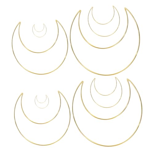 HEALLILY 8 Stück Teiliges Metall Mond Ringe für DIY Makramee Fangnetze Kreative Dekoration für Hochzeiten Wandbehänge und Kunstprojekte Vielseitig Einsetzbar Installieren von HEALLILY