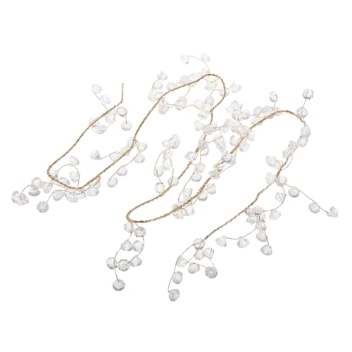 HEALLILY Acryl-Perlen-Girlande mit Draht, transparente Kristallschnur, Dekoration für Weihnachtsbaum, Hochzeit und Geburtstagsfeier, sicher für Haustiere, Mehrzweck, festliche Dekoration von HEALLILY