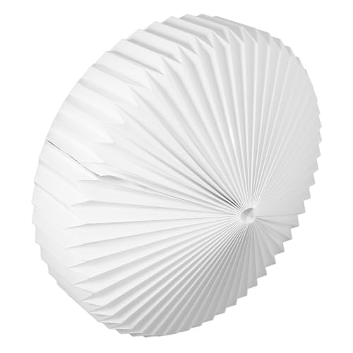 HEALLILY Geometrischer plissierter Papier-Lampenschirm, Hängelampenabdeckung, DIY-Deckenleuchte, Lampenschirm für Schlafzimmer, Wohnzimmer, Arbeitszimmer, Hochzeitsdekoration von HEALLILY