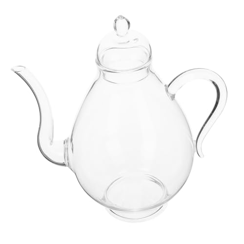 HEALLILY Hochtemperaturbeständige Glas-Teekanne im Vintage-Stil, handlicher Teekessel mit Teesieb für grünen Tee und Herdplatte von HEALLILY