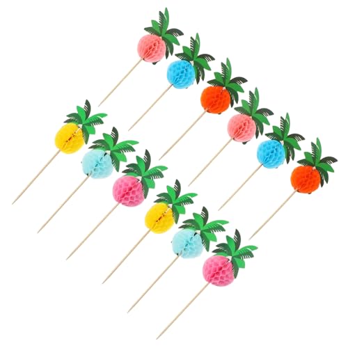 HEALLILY Kokosnussbaum-Obstspieße für Partys, Vorspeisen, Fingerfood, Garnieren, kreative tropische Spieße für Getränke und Snacks, 50 Stück HEALLILY Kokosnussbaum-Obstspieße für Partys, Vorspeisen, Fingerfood, Garnieren, kreative tropische Spieße für Getränke und Snacks, 50 Stück von HEALLILY