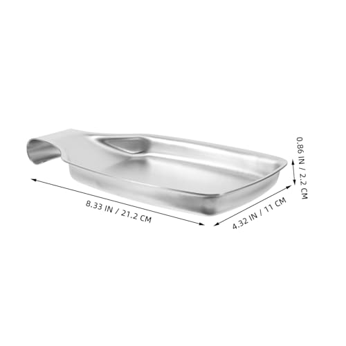 HEALLILY Löffelablage Küchen Utensilienhalter mit Quadratischem Boden Multifunktionaler Kochbesteckhalter für Arbeitsplatte Hitzebeständig Leicht zu Reinigen für Pfannenwender Suppenkelle von HEALLILY