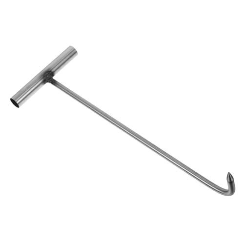 HEALLILY Manhole Cover Lifting Tool T Griff Haken für Schachtdeckel und Rolltor Multifunktionaler Abdeckungheber für Schwere Einsätze Benutzerfreundliches Design Langlebig und Vielseitig von HEALLILY