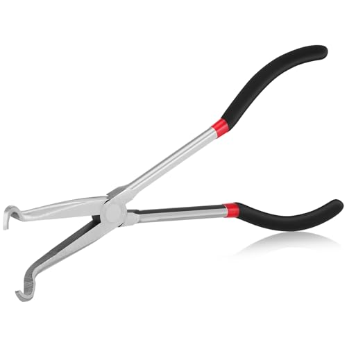 HEALLILY Zündkerzenstecker Zange,11inch Extra Lange Zündkerzenzange Spitzzange lang Mit rutschfestem Griff for Mechaniker Elektriker DIY Handwerk Basteln Werkzeug von HEALLILY