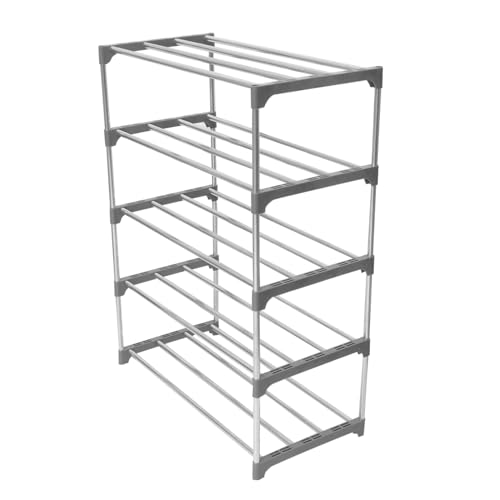 HEALLILY Metall-Schuhregal, platzsparend, Organizer für Schlafsaal und Schlafzimmer, schmal, stapelbar, Schuhhalter mit rutschfestem Design für Hausschuhe und Schuhaufbewahrung HEALLILY Metall-Schuhregal, platzsparend, Organizer für Schlafsaal und Schlafzimmer, schmal, stapelbar, Schuhhalter mit rutschfestem Design für Hausschuhe und Schuhaufbewahrung von HEALLILY