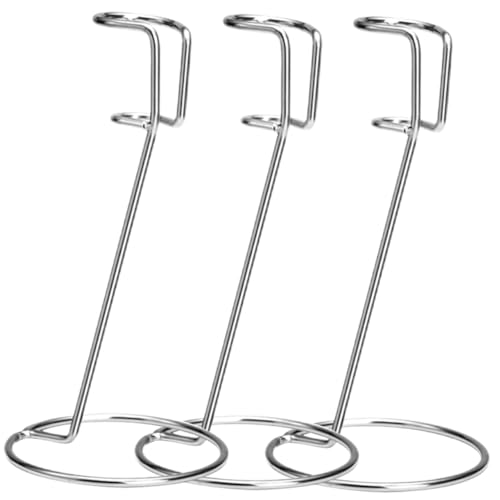 HEALLILY Milchaufschäumerständer und Eiermischer-Halter aus Edelstahl, Küchenaufbewahrungshalterung für Zuhause und Restaurant, leicht zu reinigen, 3 Stück von HEALLILY