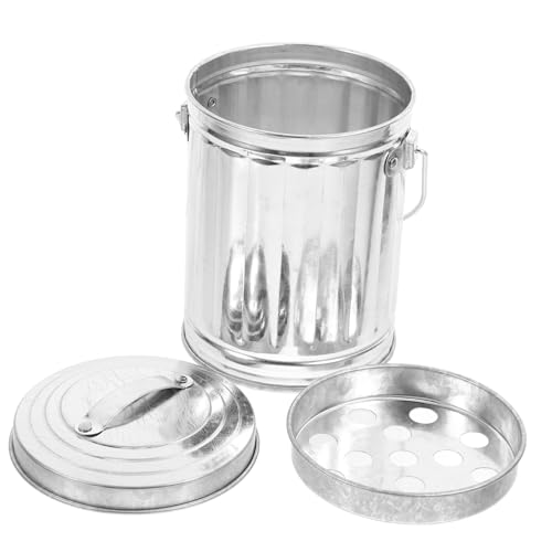 HEALLILY Mini Metall Mülleimer mit Deckel Tischabfalleimer für Büro und Zuhause Praktischer Abfallbehälter für Zigarettenasche und Papierabfälle Langlebig und HEALLILY Mini Metall Mülleimer mit Deckel Tischabfalleimer für Büro und Zuhause Praktischer Abfallbehälter für Zigarettenasche und Papierabfälle Langlebig und von HEALLILY