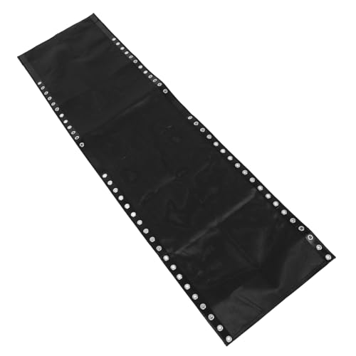 HEALLILY Outdoor Lounge Chair Ersatzstoff Schwarz mit Bindebändern Langlebiges Reparaturgewebe für Klappstühle Atmungsaktives Patio Ersatzgewebe Faltbar und Transportabel für Garten und von HEALLILY