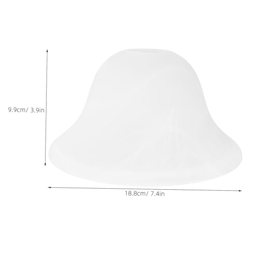 HEALLILY Pilzförmiger Glas-Lampenschirm für Tisch- und Deckenlampen, pflegeleicht, dekorative Lichtabdeckung, weiche, komfortable Beleuchtung für Wohnzimmer und Schlafzimmer von HEALLILY
