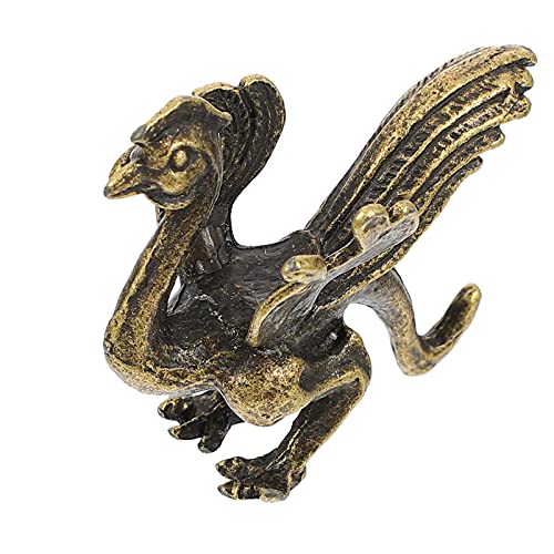 HEALLILY Reichtum Wohlstand Statue Phoenix Statue Desktop Phoenix Fgurine Golden Wohlstand Figur für Geschenke Home Office Decor Chinesische Feng Shui Dekoration von HEALLILY