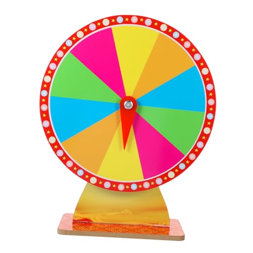 HEALLILY Rotierendes Party Abwischbar Kunststoff Tisch Glücksspiel Spielrad für Karneval Messe Events Raffles Spielspaß von HEALLILY