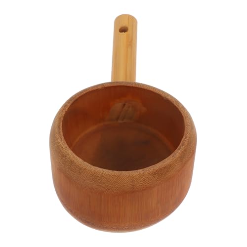 HEALLILY Schöpflöffel aus Naturholz für Küche und Teezeremonie, Mehrzweck-Wasserlöffel mit glattem Griff für Reis, Mehl und Suppe, elegante Bambus-Handwerkskunst von HEALLILY