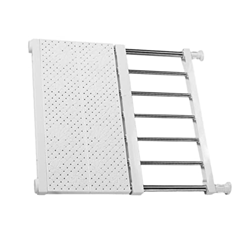 HEALLILY Schrank mit mehrlagigen Trennwänden, Regal für Kleidung und Schuhe, platzsparend, mit Karbonstahl und ABS-Konstruktion, weiß, multifunktionaler Schrank und Schrank von HEALLILY