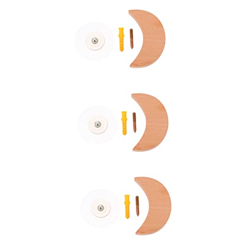 HEALLILY Selbstklebende Holzhaken, abriebfest, Wandmontage, strapazierfähig, dekorative Aufbewahrung für Schlüssel, Taschen und Organisation, 3 Stück HEALLILY Selbstklebende Holzhaken, abriebfest, Wandmontage, strapazierfähig, dekorative Aufbewahrung für Schlüssel, Taschen und Organisation, 3 Stück von HEALLILY