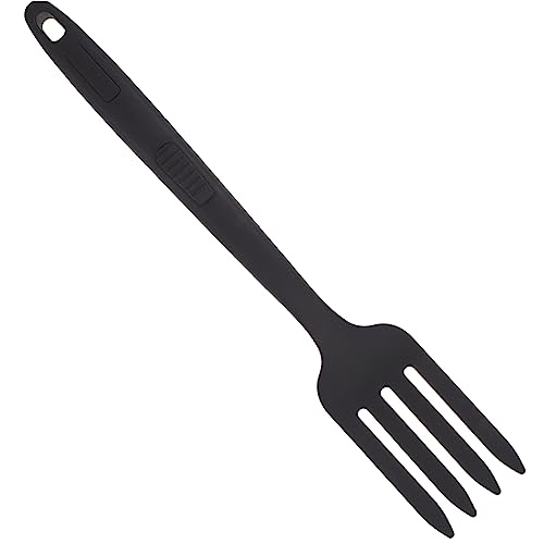 HEALLILY Silikon Nudelgabel Große Wiederverwendbare Kochgabel Ergonomisch Spülmaschinenfest zum Servieren von Spaghetti und Salaten aus Lebensmittelechtem Material Schwarz HEALLILY Silikon Nudelgabel Große Wiederverwendbare Kochgabel Ergonomisch Spülmaschinenfest zum Servieren von Spaghetti und Salaten aus Lebensmittelechtem Material Schwarz von HEALLILY