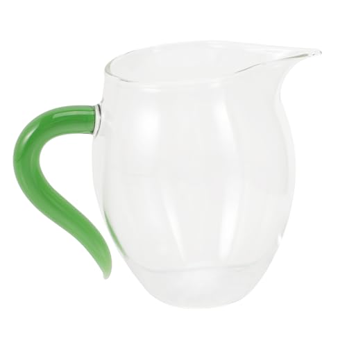 HEALLILY Teespender aus Borosilikatglas mit farbigem Griff, ergonomisch, multifunktional, für den Haushalt, hitzebeständig, wiederverwendbar, dekoratives Tassenzubehör für Zuhause und Cafés von HEALLILY