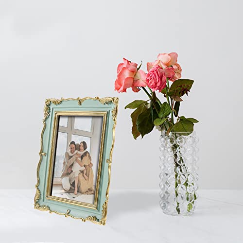 HEALLILY Vintage-Bilderrahmen, Harz, goldfarben, geschnitzt, Schreibtisch, Fotorahmen, Bilderrahmen, Positionierung, Dekoration für Zuhause, Foto, Prop, Grün HEALLILY Vintage-Bilderrahmen, Harz, goldfarben, geschnitzt, Schreibtisch, Fotorahmen, Bilderrahmen, Positionierung, Dekoration für Zuhause, Foto, Prop, Grün von HEALLILY