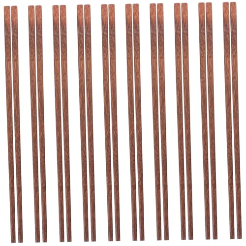 HEALLILY Wiederverwendbare Essstäbchen aus Holz, leicht, für Reisnudeln und Kochen, spülmaschinenfest, für Familie und Unterhaltung, 10 Paar von HEALLILY