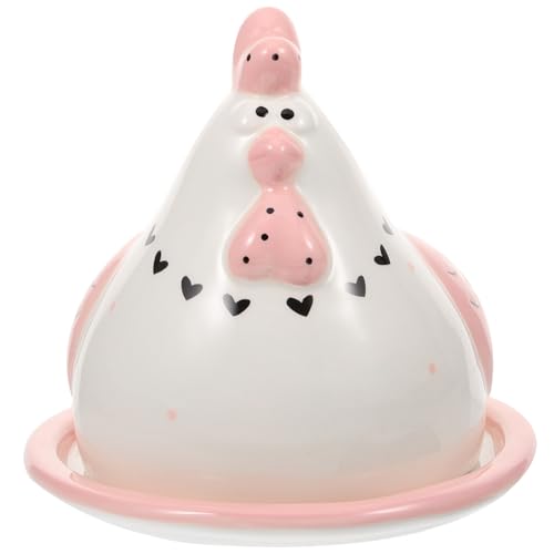 HEALLILY Zartes Ostergeschirr Butterdose mit Hühnerdeckel Haushalt Käseteller Aufbewahrungshalter Europäischer Stil Kühlschrank Butterdose Deckel Tierdesign HEALLILY Zartes Ostergeschirr Butterdose mit Hühnerdeckel Haushalt Käseteller Aufbewahrungshalter Europäischer Stil Kühlschrank Butterdose Deckel Tierdesign von HEALLILY