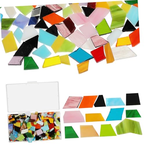 HEALSOPTHY 1 Schachtel Bunte Glasmosaikfliesen Mosaiksteine für DIY Bastelprojekte mit Vielfältigen Farben Kompakt und Handlich für Bilderrahmen und Kreative Dekorationen HEALSOPTHY 1 Schachtel Bunte Glasmosaikfliesen Mosaiksteine für DIY Bastelprojekte mit Vielfältigen Farben Kompakt und Handlich für Bilderrahmen und Kreative Dekorationen von HEALSOPTHY