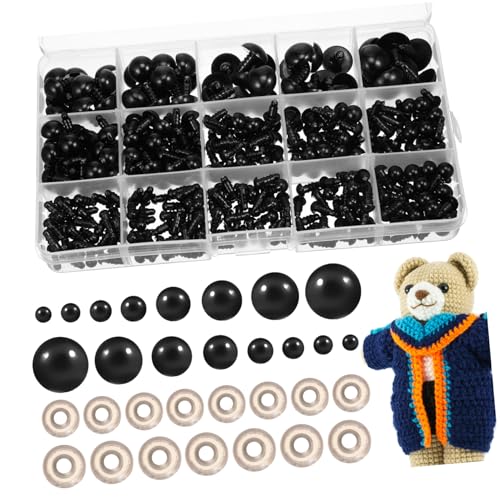 HEALSOPTHY 1 Schachtel Sicherheitsaugen aus Kunststoff mit Unterlegscheiben für DIY Kuscheltiere Amigurumi und Bastelprojekte Langlebig und Einfach zu Befestigen HEALSOPTHY 1 Schachtel Sicherheitsaugen aus Kunststoff mit Unterlegscheiben für DIY Kuscheltiere Amigurumi und Bastelprojekte Langlebig und Einfach zu Befestigen von HEALSOPTHY