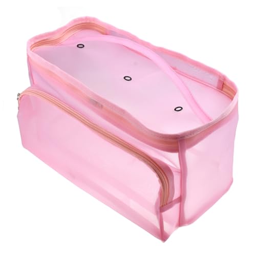 HEALSOPTHY 1 Stück Behälter Für Wollleinen Handtasche Mesh Tote Netzbeutel Mesh-Rucksack Aufbewahrungstaschen Aus Wolle Rosa von HEALSOPTHY