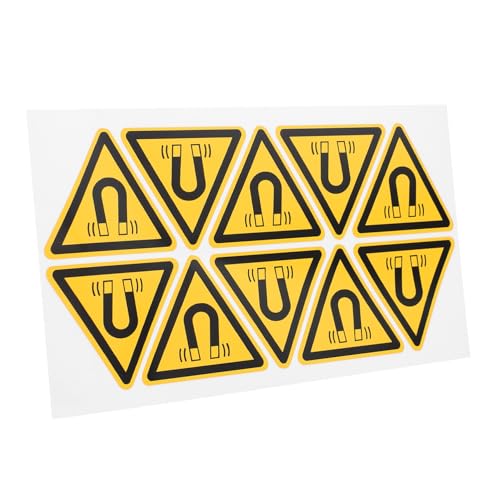 HEALSOPTHY 10 Stücke Magnetische Feld Zeichen Öffentlichen Service Label Aufkleber Warnzeichen Für Arbeitsplatz von HEALSOPTHY