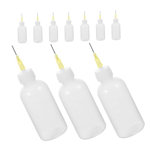 HEALSOPTHY 10 Stück Nadelflaschen Kunststoff Quetschflaschen mit Feiner Spitze für Keramikglasur Präzises Dosieren und Detailarbeit Tonmalerei Unterglasur Werkzeug von HEALSOPTHY