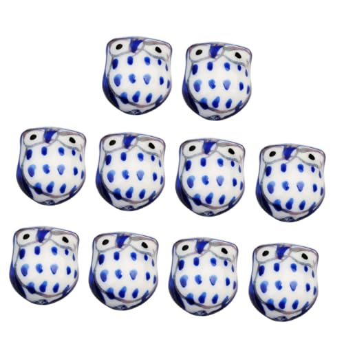 HEALSOPTHY 10 Stück Teiliges DIY Keramikperlen Katzenkopf Eulenform Schmuckzubehör mit Glatter Oberfläche für Armbänder Halsketten Bastelarbeiten und Geschenkideen in Dunkelblau HEALSOPTHY 10 Stück Teiliges DIY Keramikperlen Katzenkopf Eulenform Schmuckzubehör mit Glatter Oberfläche für Armbänder Halsketten Bastelarbeiten und Geschenkideen in Dunkelblau von HEALSOPTHY
