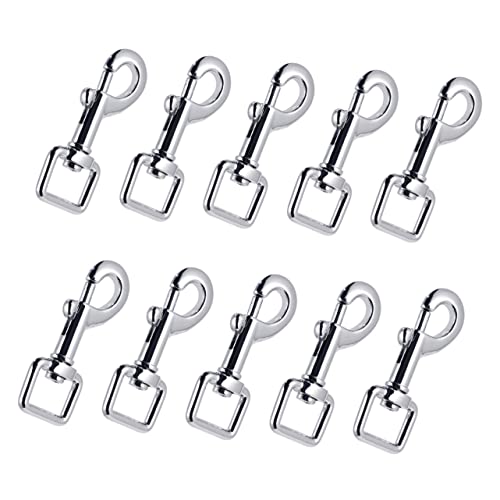 HEALSOPTHY 10 Stück Teiliges Drehbare Einhak Karabiner für Hundeleine und Haustiergeschirr Verhedderungsfreie Mehrzweck Haken mit Sicherem Verschluss für Robuste Befestigung Zufällige Farbe von HEALSOPTHY