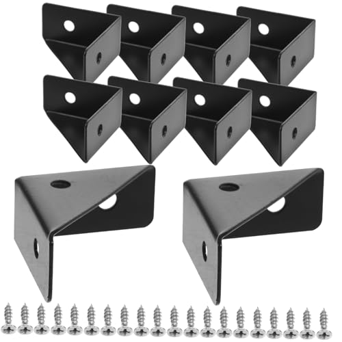 HEALSOPTHY 10 Stück Teiliges Edelstahl Dreieck eckwinkel Verstärkte Möbelverbinder Robuste Winkelhalterungen für Bettgestell Regalträger und Möbelreparatur Korrosionsbeständig Vielseitig für von HEALSOPTHY