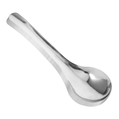HEALSOPTHY 10 Stück Teiliges Edelstahl Suppenlöffel Multifunktional Robust Biegsam für Suppe Dessert Milchshake Tee Geeignet für Familie und Gäste von HEALSOPTHY