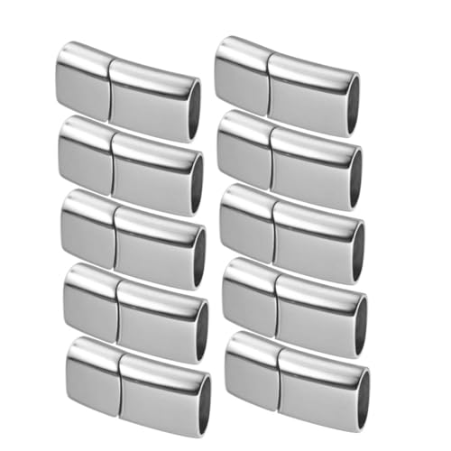 HEALSOPTHY 10 Stück Teiliges Magnetischer Edelstahl Verschlüsse für Armbänder und Halsketten Extra Sicherer Snap haken Rostfrei Geeignet für Lederband und Flache Bänder Langlebig und Schnell HEALSOPTHY 10 Stück Teiliges Magnetischer Edelstahl Verschlüsse für Armbänder und Halsketten Extra Sicherer Snap haken Rostfrei Geeignet für Lederband und Flache Bänder Langlebig und Schnell von HEALSOPTHY