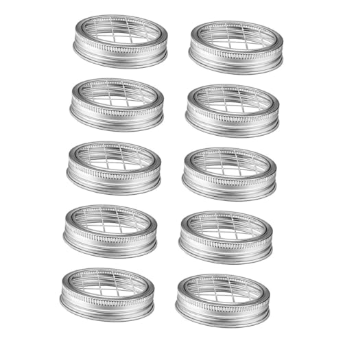 HEALSOPTHY 10 Stück Teiliges Metall Blumengitter für Mason Jar Wiederverwendbares Blumen Gitter Stabiles Multifunktionales Einmachglas Zubehör Netz Geeignet als Vaseinsatz und HEALSOPTHY 10 Stück Teiliges Metall Blumengitter für Mason Jar Wiederverwendbares Blumen Gitter Stabiles Multifunktionales Einmachglas Zubehör Netz Geeignet als Vaseinsatz und von HEALSOPTHY
