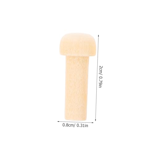 HEALSOPTHY 10 Stück Teiliges Mini Holzstifte aus Massivem Naturholz Unbehandelte Langlebige Holzdübel mit Rundkopf für DIY Möbel Spielzeugbau und Kreative Bastelprojekte von HEALSOPTHY