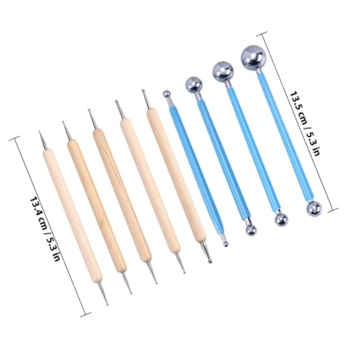 HEALSOPTHY 10 Stück Teiliges Modellierwerkzeugset mit Edelstahl Kugeln Doppelseitige Keramik punktierwerkzeuge für Polymer Clay Töpfern Malerei DIY Basteln Leichte Handhabung Blau HEALSOPTHY 10 Stück Teiliges Modellierwerkzeugset mit Edelstahl Kugeln Doppelseitige Keramik punktierwerkzeuge für Polymer Clay Töpfern Malerei DIY Basteln Leichte Handhabung Blau von HEALSOPTHY