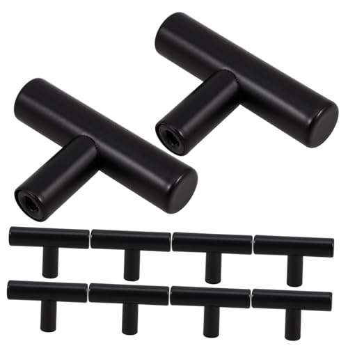 HEALSOPTHY 10 Stück Teiliges Schwarze Edelstahl Schrankgriffe Gebürstet Möbelknöpfe Langlebige Tür Schubladengriffe für Küchenschränke und Kommoden Minimalistisches Design HEALSOPTHY 10 Stück Teiliges Schwarze Edelstahl Schrankgriffe Gebürstet Möbelknöpfe Langlebige Tür Schubladengriffe für Küchenschränke und Kommoden Minimalistisches Design von HEALSOPTHY