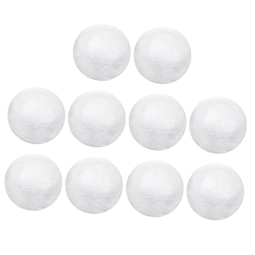 HEALSOPTHY 10 Stück Teiliges Styroporkugeln Glatte Oberfläche Hohe Dichte DIY Bastelmaterial für Weihnachtskugeln Party und Handwerksdekorationen für Kreative Projekte von HEALSOPTHY