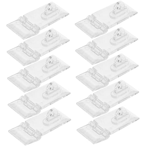 HEALSOPTHY 10 Stück Teiliges Transparente Acryl Scharnier Verschlüsse Kleine Schmuckbox Verriegelung Langlebige Verschleißfeste Hasp Beschläge Einfache Montage ohne Bohren Verstärkte von HEALSOPTHY