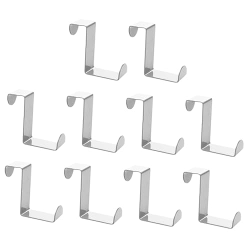 HEALSOPTHY 10 Stück Teiliges Z Förmiges Türhaken aus Rostfreiem Edelstahl Stabile Schrank und Küchentürhänger Platzsparend Kratzfrei Flexibel Einsetzbar für Handtücher Taschen und Zubehör von HEALSOPTHY