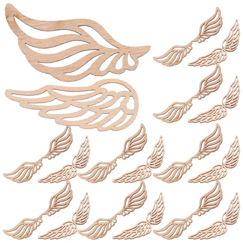 HEALSOPTHY 100 Stück Engelsflügel Holzscheiben zum Bemalen Unbehandelte DIY Holzflügel Ausschnitte Hohle Holzflügel Bastelstücke Robustes Naturholz für Weihnachtsdeko und Geschenkideen HEALSOPTHY 100 Stück Engelsflügel Holzscheiben zum Bemalen Unbehandelte DIY Holzflügel Ausschnitte Hohle Holzflügel Bastelstücke Robustes Naturholz für Weihnachtsdeko und Geschenkideen von HEALSOPTHY