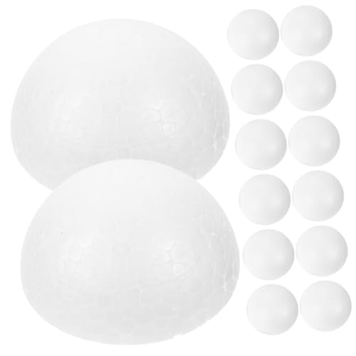 HEALSOPTHY 100 Stück Halbe Styroporkugeln Weiß DIY Bastelmaterial Halbkreis Schaumstoff Kugeln Blumenarrangement Zubehör Bemalbar Weihnachts und Festdekoration von HEALSOPTHY