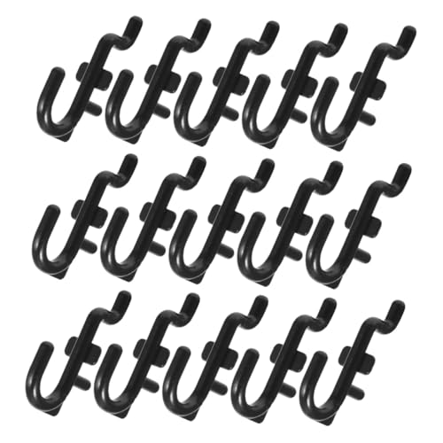 HEALSOPTHY 100 Stück Lochwand Haken Kunststoff Schwarz Peg Board Organizer Schwerlast Werkzeughalter Wandmontage für Garage Küche Stapelbare Aufbewahrung von HEALSOPTHY