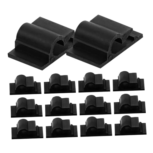 HEALSOPTHY 100 Stück Selbstklebende Kabelclips Kabelhalter zur Effektiven Kabelführung Geeignet für USB Audio und Kopfhörerkabel Starke Haftung Einfache Anwendung für Büro und Zuhause von HEALSOPTHY