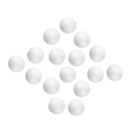 HEALSOPTHY 100 Stück Weiße Polystyrol Kugeln Feste Styroporkugeln für DIY Basteln Hochzeit Weihnachtsdeko Modellbau Vielseitige Handwerksprojekte von HEALSOPTHY