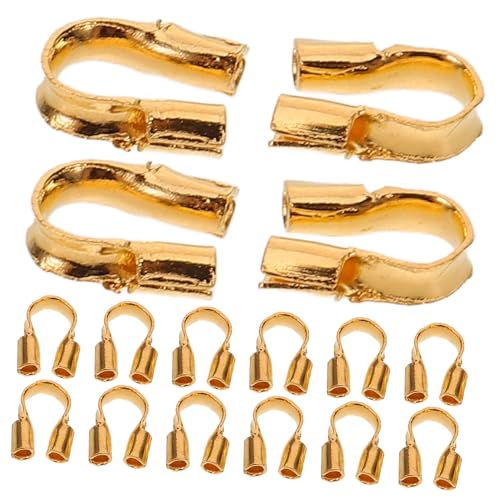 HEALSOPTHY 100stücke U-förmige Drahtschutzkupplungen Kupferdrahtschutz Schmuckherstellung Zubehör Für Fäden Kabel Ohrringe Armbänder Halsketten DIY von HEALSOPTHY