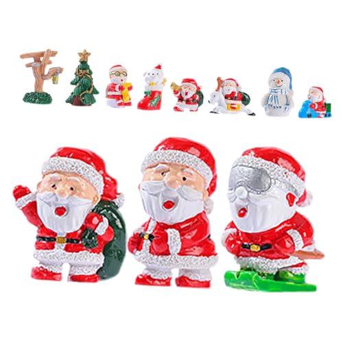 HEALSOPTHY 11 Stück Teiliges Miniatur Weihnachtsdeko mit Rentier Schneemann und Weihnachtsmann Kreative Resin Figuren für Tisch Regal Puppenhaus Xmas Dollhouse Dekoration und HEALSOPTHY 11 Stück Teiliges Miniatur Weihnachtsdeko mit Rentier Schneemann und Weihnachtsmann Kreative Resin Figuren für Tisch Regal Puppenhaus Xmas Dollhouse Dekoration und von HEALSOPTHY