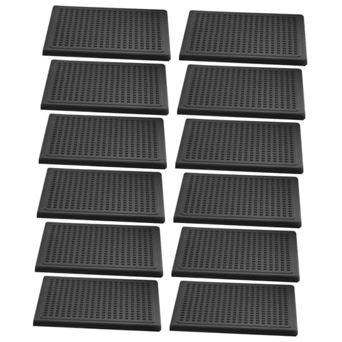 HEALSOPTHY 12 Stck Teiliges Quadratische Teppichaufkleber Waschbare Antirutschmatten zur Teppichfixierung rutschfeste Teppichgreifer für Fliesen und Hartholzböden Wiederverwendbar von HEALSOPTHY